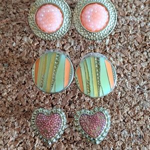 3/20$ Set Of 3 Golden Earrings NWOT